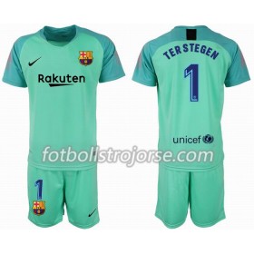 FC Barcelona Matchtröjor Målvakt TER STEGEN 1 Barn Fotbollströja 2018-2019